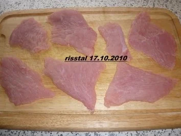 Putenschnitzelchen mit Kokospanade  und Aprikosenreis - Rezept - Bild Nr. 2