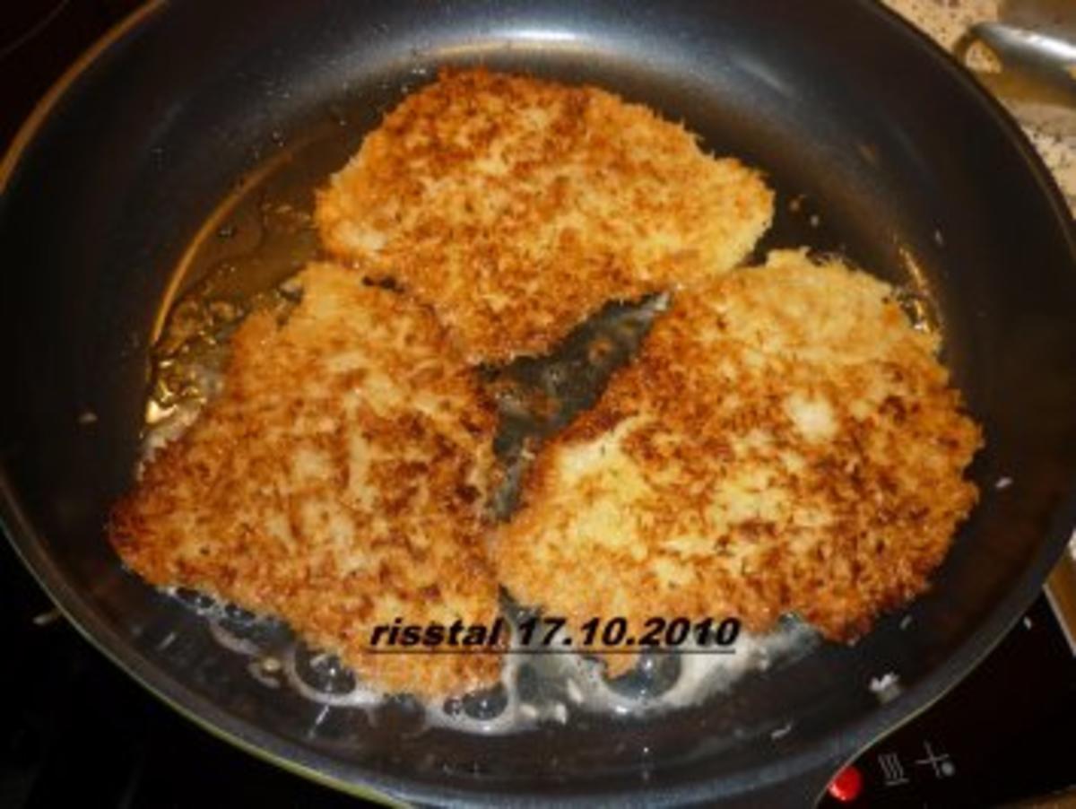 Putenschnitzelchen mit Kokospanade  und Aprikosenreis - Rezept - Bild Nr. 6