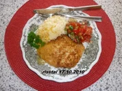 Rezept: Putenschnitzelchen mit Kokospanade und Aprikosenreis Putenschnitzelchen mit Kokospanade und Aprikosenreis - Rezept