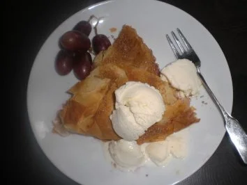 Rezept: Weintraubentarte mit Vanilleeis Weintraubentarte mit Vanilleeis - Rezept