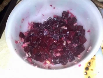 Rezept: frischer rote Bete Salat Bild Nr. 3 frischer rote Bete Salat - Rezept - Bild Nr. 3