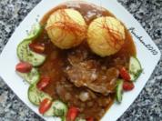 Herbstlicher Rinderbraten an Walnuss-Feigensauce zu Kartoffelknödeln - Rezept
