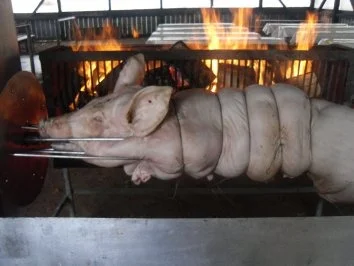 Wutz am Spiess - Rezept