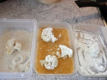 Gemüse: Blumenkohl gebraten an Bèchamelsauce - Rezept - Bild Nr. 4