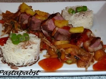 Rezept: Glasiertes Entenfilet süss-sauer Bild Nr. 8 Glasiertes Entenfilet süss-sauer - Rezept - Bild Nr. 8