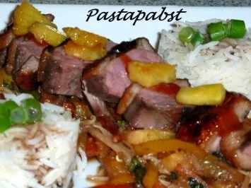 Rezept: Glasiertes Entenfilet süss-sauer Bild Nr. 9 Glasiertes Entenfilet süss-sauer - Rezept - Bild Nr. 9