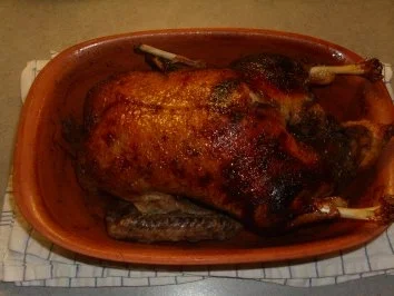Geflügel: Ente im Römertopf - Rezept