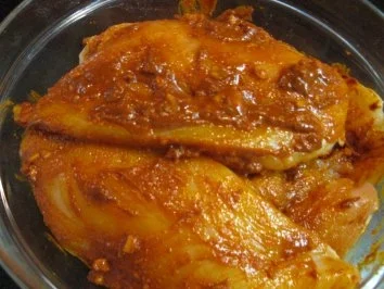 Hähnchenbrust auf Paprika gebettet - Rezept - Bild Nr. 4