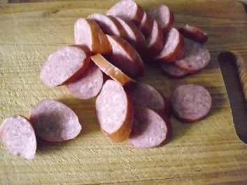 Rezept: Kartoffelauflauf mit Zuccini und Cabanossi + Hähnchenschenkel scharf gebraten Bild Nr. 9 Kartoffelauflauf mit Zuccini und Cabanossi + Hähnchenschenkel scharf gebraten - Rezept - Bild Nr. 9