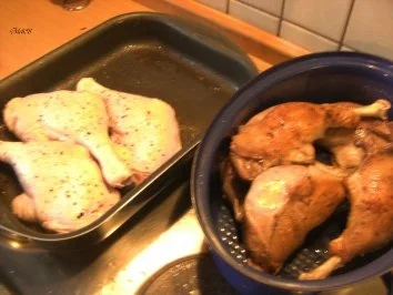 Geflügel/ Wild:Gänsekeulen mit gedünsteten Feigen,Rahmwirsing-Soufflé und Petersilienpüree - Rezept - Bild Nr. 3