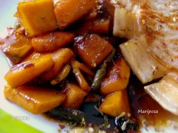 Rezept: Kürbisgemüse süß-sauer zu Kotelette "Natur" Bild Nr. 3 Kürbisgemüse süß-sauer zu Kotelette "Natur" - Rezept - Bild Nr. 3