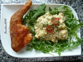 "Cajun-Spice"Hähnchen an Kartoffel-Ruccola-Salat - Rezept