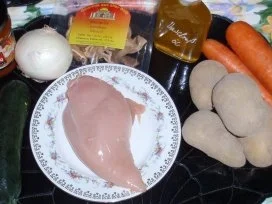 Hühnchenbrust mit Gemüse und Kartoffel-Karottenpüree - Rezept - Bild Nr. 2