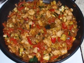 Hühnchenbrust mit Gemüse und Kartoffel-Karottenpüree - Rezept - Bild Nr. 5