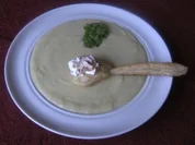 Wasabi - Suppe mit Blätterteiglöffel - Rezept