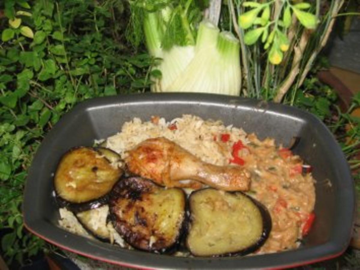 pikanktes Reisgericht mit Hähnchenkeule - Rezept - Bild Nr. 3