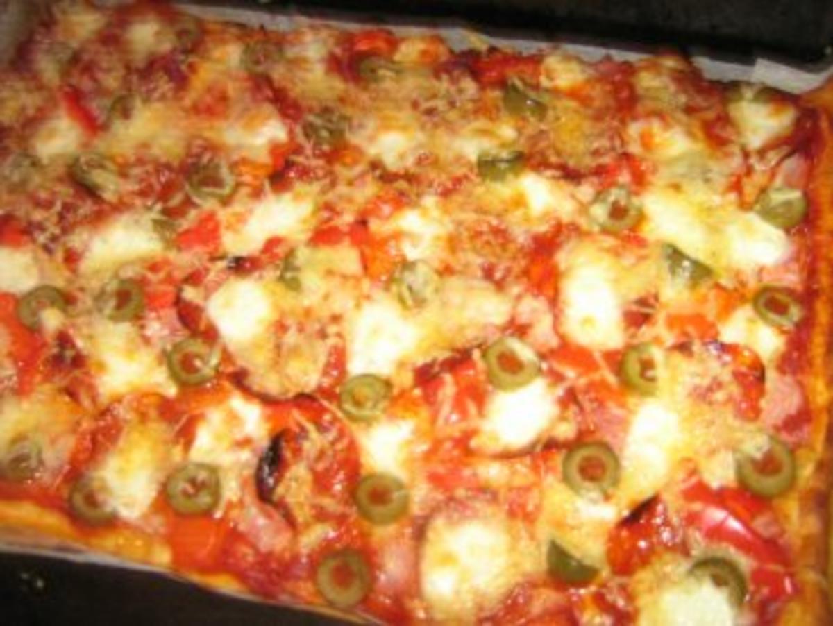 Pizza - Schinken mit Chorizo, Paprika und Minimozzarella - Rezept - Bild Nr. 7