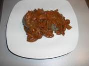 Leberknödel mit Zwiebel - Speck - Sauce - Rezept