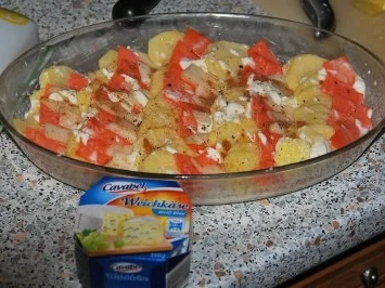 Rezept: Filetsteaks auf Safransahne-Lauch an Kartoffel-Birnengratin... Bild Nr. 4 Filetsteaks auf Safransahne-Lauch an Kartoffel-Birnengratin... - Rezept - Bild Nr. 4