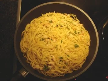 Spaghetti-Garnelen-Frittata - Rezept - Bild Nr. 3
