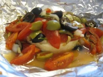 Gebackener Schafskäse à la Micaela  -  versandfertig serviert  - mit Bild - - Rezept