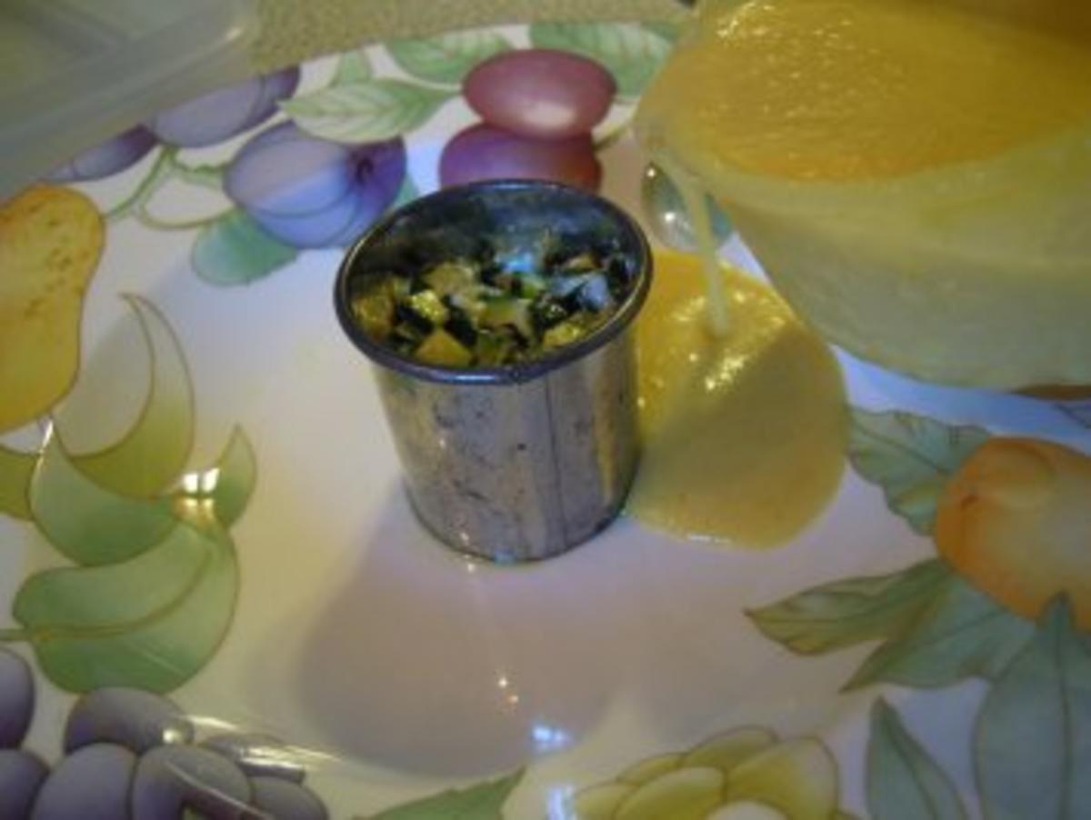 Kürbis Orangen Schaumsuppe mit Zucchini Tatare - Rezept - Bild Nr. 7