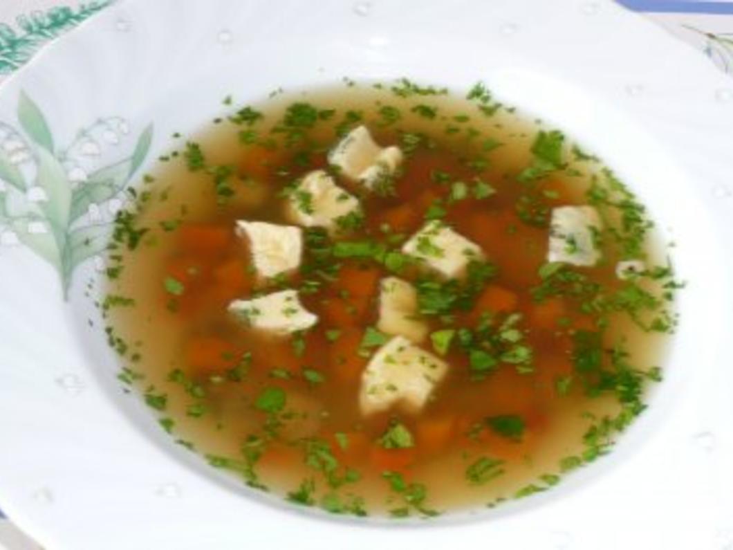 Klare Gemüsesuppe mit Eierstich - einfach - von Willmei