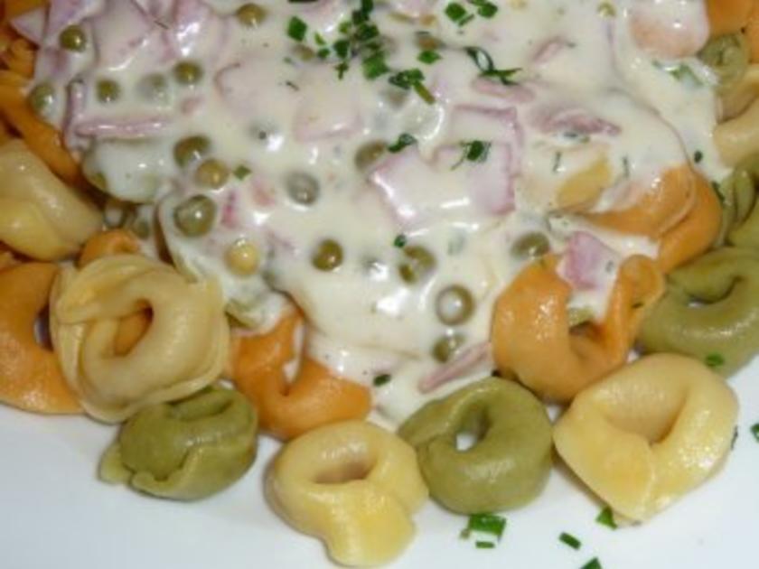 Tortellini mit Käse - Schinkensauce - Rezept - kochbar.de