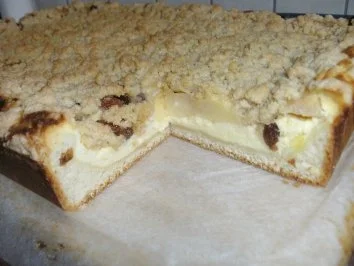 Apfel-Quarkkuchen mit Streusel - Rezept