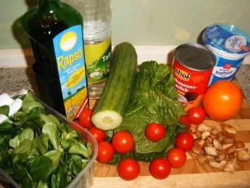 Salat mit Kokosmilch-Joghurt-Dressing - Rezept - Bild Nr. 2