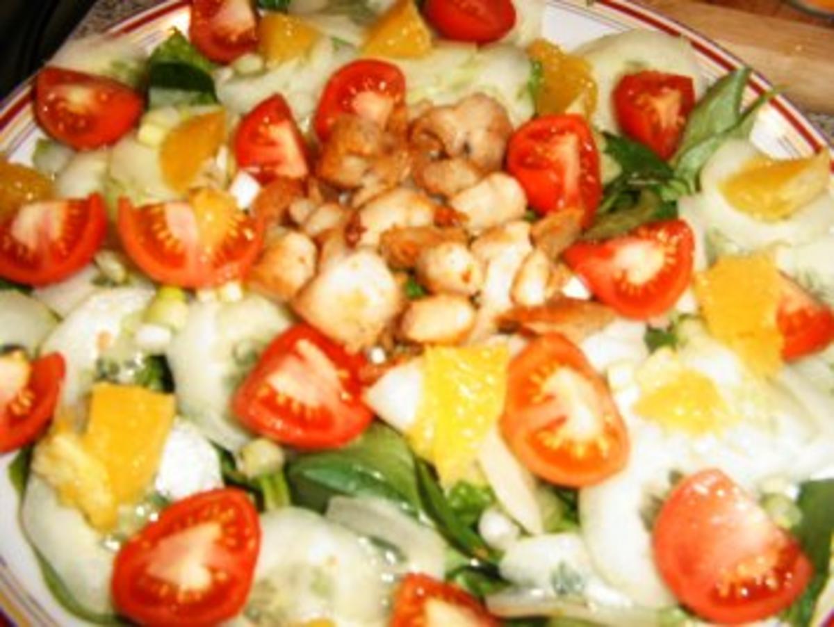 Salat mit Kokosmilch-Joghurt-Dressing - Rezept - Bild Nr. 4
