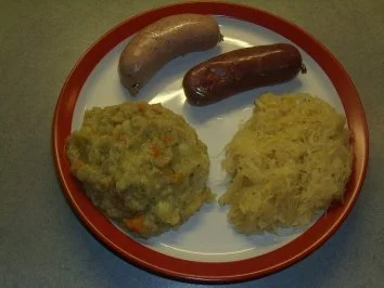 Fleischgerichte: Blut und Leberwurst gebrüht - Rezept