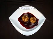 Schokoladen-Trüffel-Quarkklößchen  mit Lebkuchenbrösel - Rezept