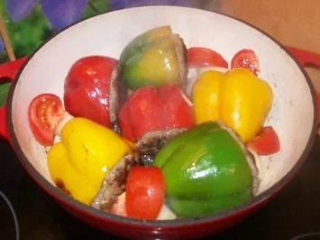 Rezept: Paprikaschote gefüllt Bild Nr. 6 Paprikaschote gefüllt - Rezept - Bild Nr. 6