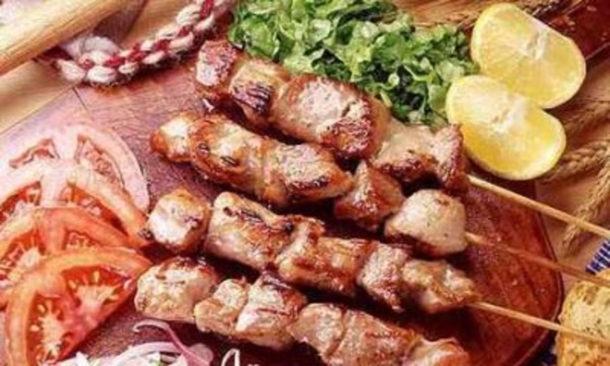 Bilder für SOUVLAKI mit Schweinefleisch mager und Zitronen Rezept