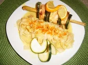 Lachs-Zuccini-Spieß - Rezept