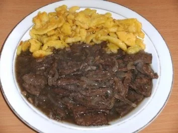 Fleisch: Lammleber geschnetzelt - Rezept