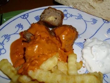 Mein Bifteki mit Metaxasoße - Rezept