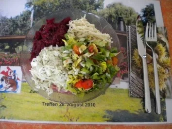 Brasato al Chianti, mit Kartoffelstock und Salat - Rezept