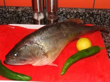 Rezept: Fisch : -Schwarzbarsch am Stück gebraten.- Bild Nr. 2 Fisch : -Schwarzbarsch am Stück gebraten.- - Rezept - Bild Nr. 2