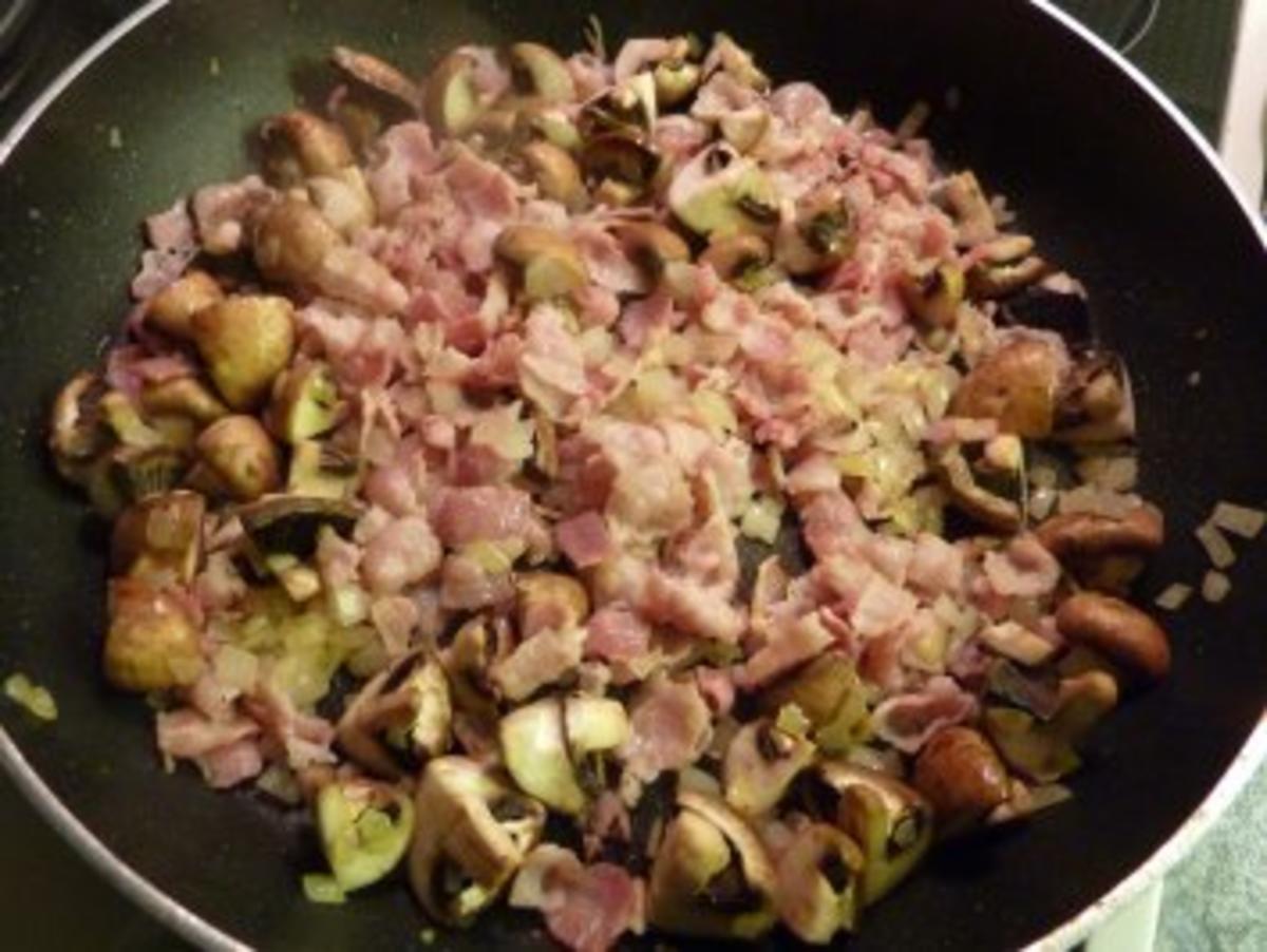 Kartoffel-Tortillia mit Speck und Champignons - Rezept - Bild Nr. 6