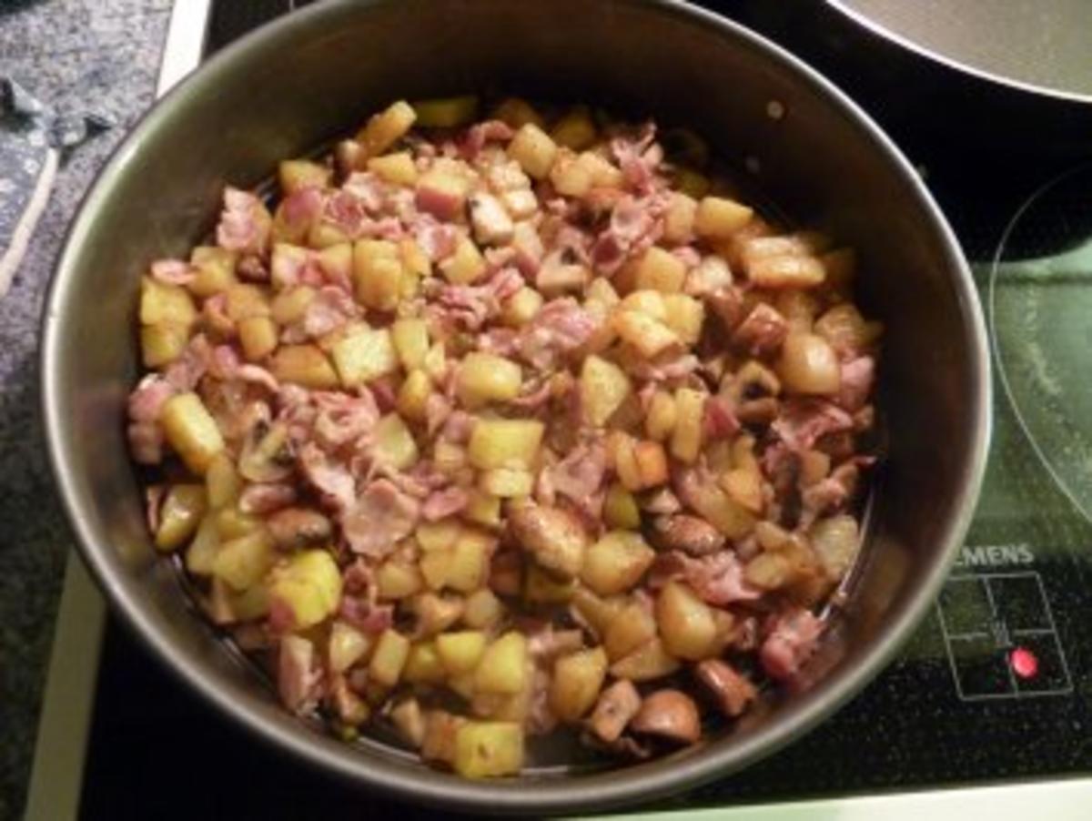 Kartoffel-Tortillia mit Speck und Champignons - Rezept - Bild Nr. 8