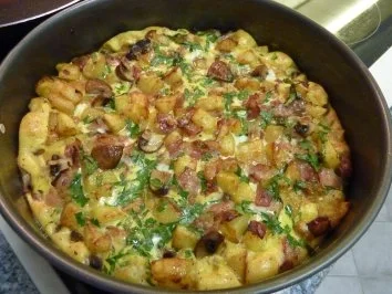 Kartoffel-Tortillia mit Speck und Champignons - Rezept - Bild Nr. 10