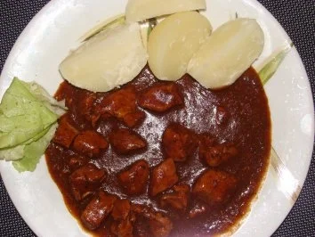 Fleisch : -Schweinegulasch- - Rezept