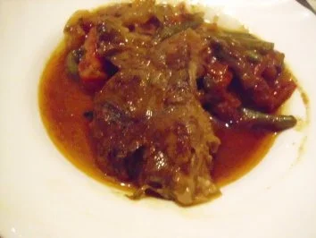 Beinscheibe lecker geschmort mit grünen Bohnen - Rezept