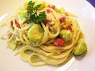 Spaghetti mit Rosenkohl-Carbonara ... - Rezept - Bild Nr. 5254