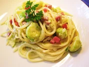 Spaghetti mit Rosenkohl-Carbonara ... - Rezept - Bild Nr. 5254