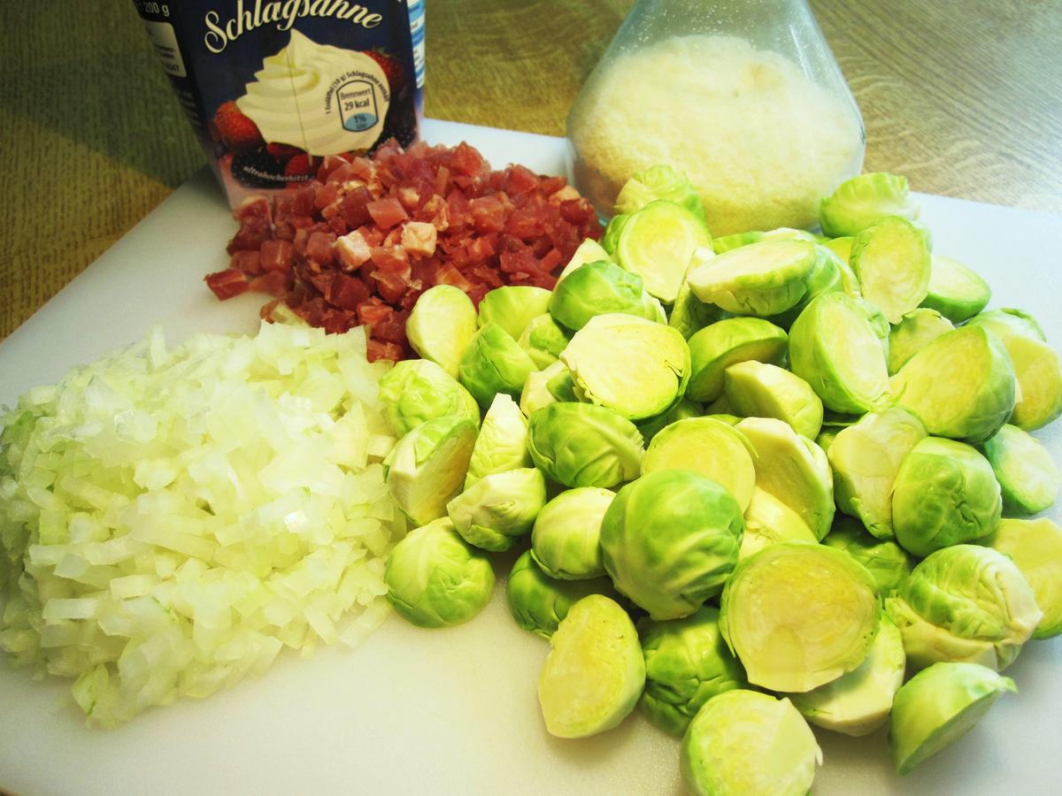 Spaghetti mit Rosenkohl-Carbonara ... - Rezept - Bild Nr. 5256