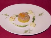 Tatar von der Lachsforelle auf Fenchel mit Blumenkohl - Rezept