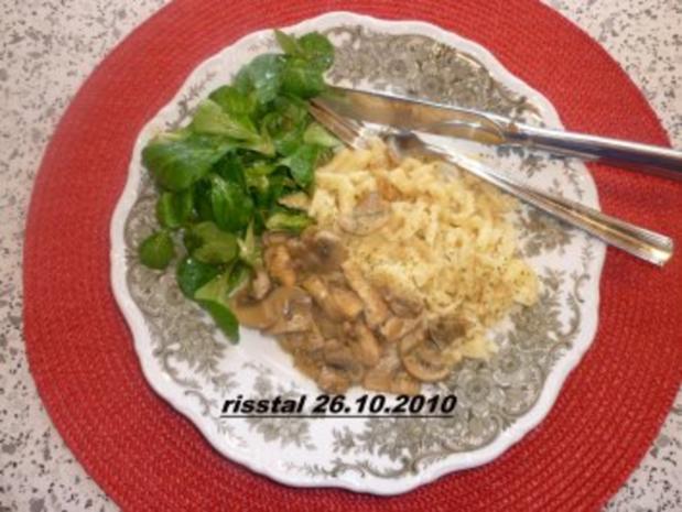 Putengeschnetzeltes mit Pilzen - Rezept - kochbar.de